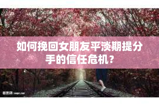 如何挽回女朋友平淡期提分手的信任危机？