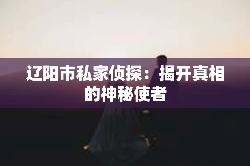 辽阳市私家侦探：揭开真相的神秘使者