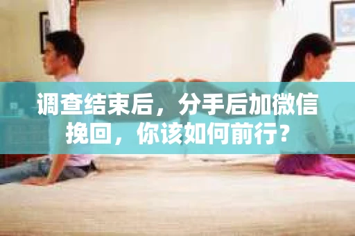 调查结束后，分手后加微信挽回，你该如何前行？