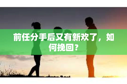 前任分手后又有新欢了，如何挽回？